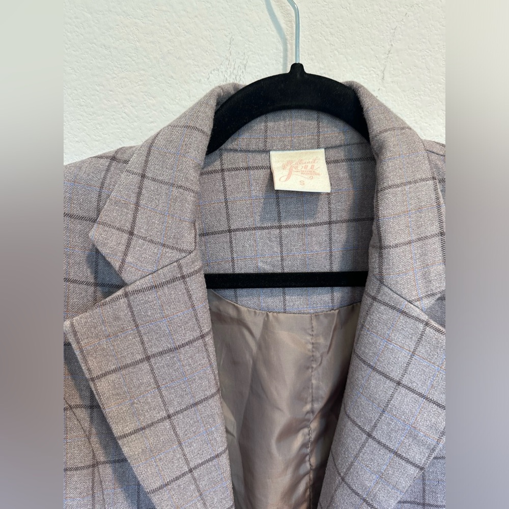 Warm Checked Fall And Winter Lined Jacket / Blazer - image 5